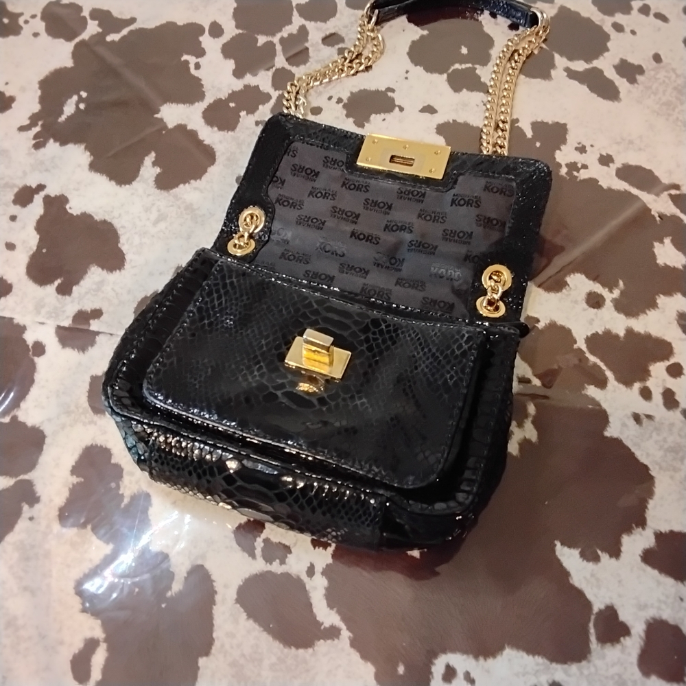 Michael Kors Sloan python-embossed chain crossbod… - image 7